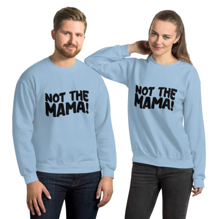 unisex crew neck sweatshirt light blue front 660fe22e53e3c - Mama Clothing Store - For Great Mamas