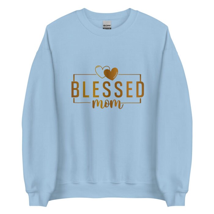 unisex crew neck sweatshirt light blue front 6613c00455937 - Mama Clothing Store - For Great Mamas