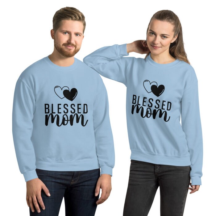 unisex crew neck sweatshirt light blue front 6613e7b949dd7 - Mama Clothing Store - For Great Mamas