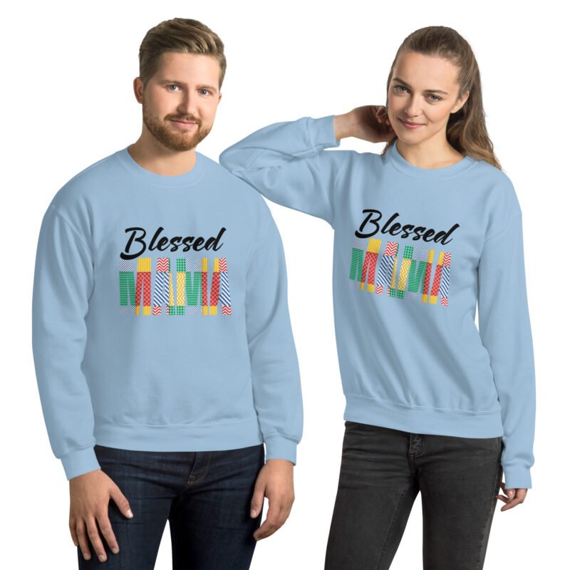 unisex crew neck sweatshirt light blue front 661e6c39bf6c3 - Mama Clothing Store - For Great Mamas