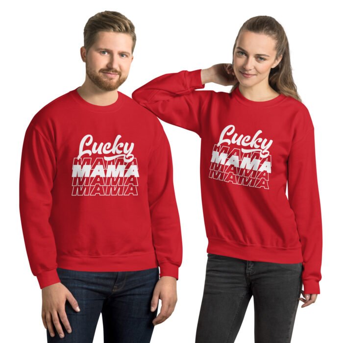 unisex crew neck sweatshirt red front 660d668bd8145 - Mama Clothing Store - For Great Mamas