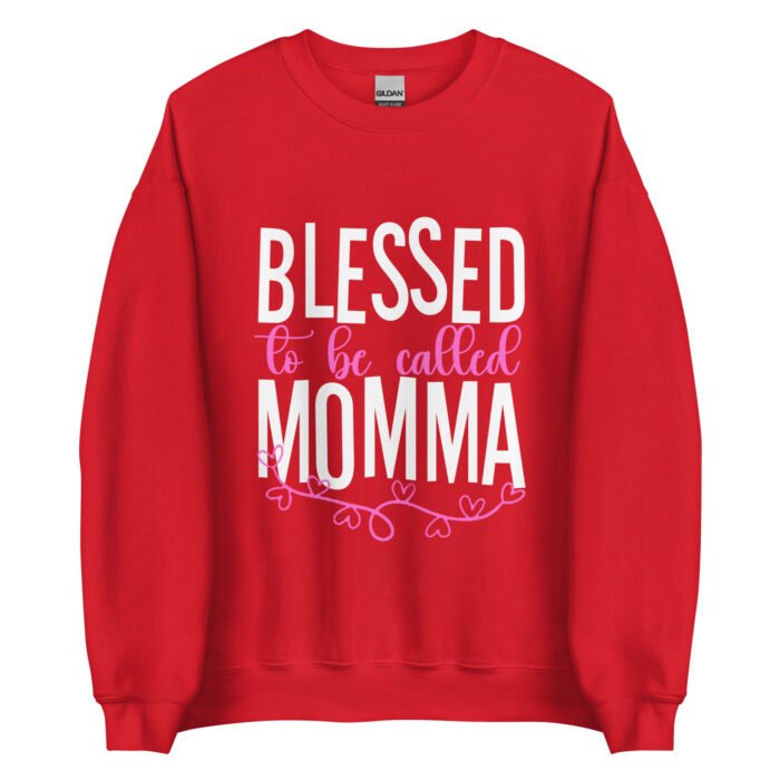 unisex crew neck sweatshirt red front 661d3cc9b910c - Mama Clothing Store - For Great Mamas