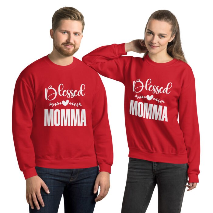 unisex crew neck sweatshirt red front 661e38c984247 - Mama Clothing Store - For Great Mamas
