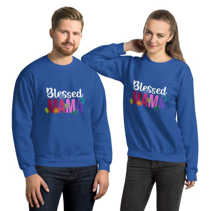 unisex crew neck sweatshirt royal front 66191db5cbc57 - Mama Clothing Store - For Great Mamas