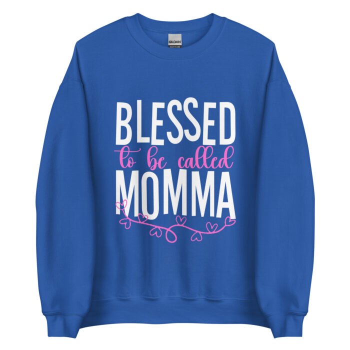 unisex crew neck sweatshirt royal front 661d3cc9bc545 - Mama Clothing Store - For Great Mamas