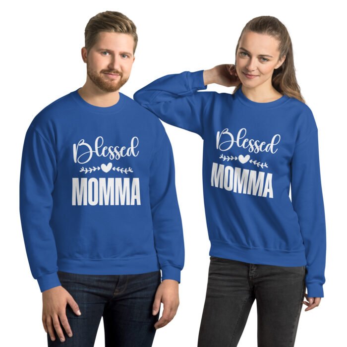 unisex crew neck sweatshirt royal front 661e38c984ad0 - Mama Clothing Store - For Great Mamas