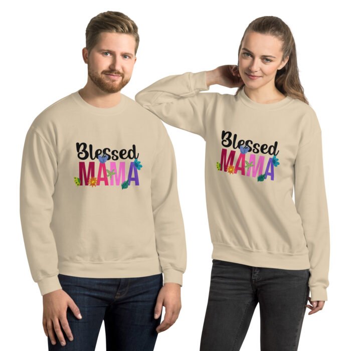 unisex crew neck sweatshirt sand front 66191454a7dcf - Mama Clothing Store - For Great Mamas