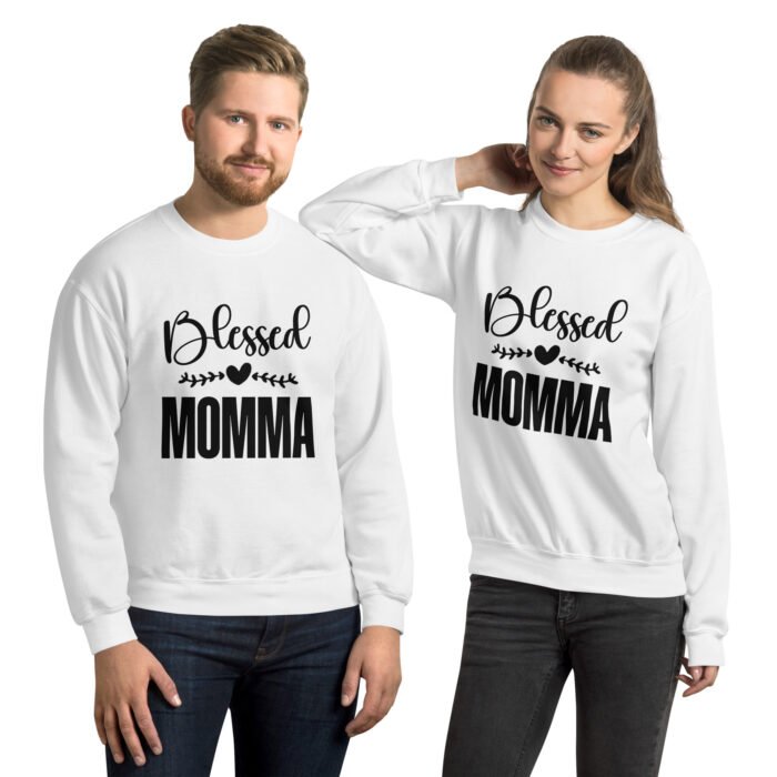 unisex crew neck sweatshirt white front 661e488524f70 - Mama Clothing Store - For Great Mamas