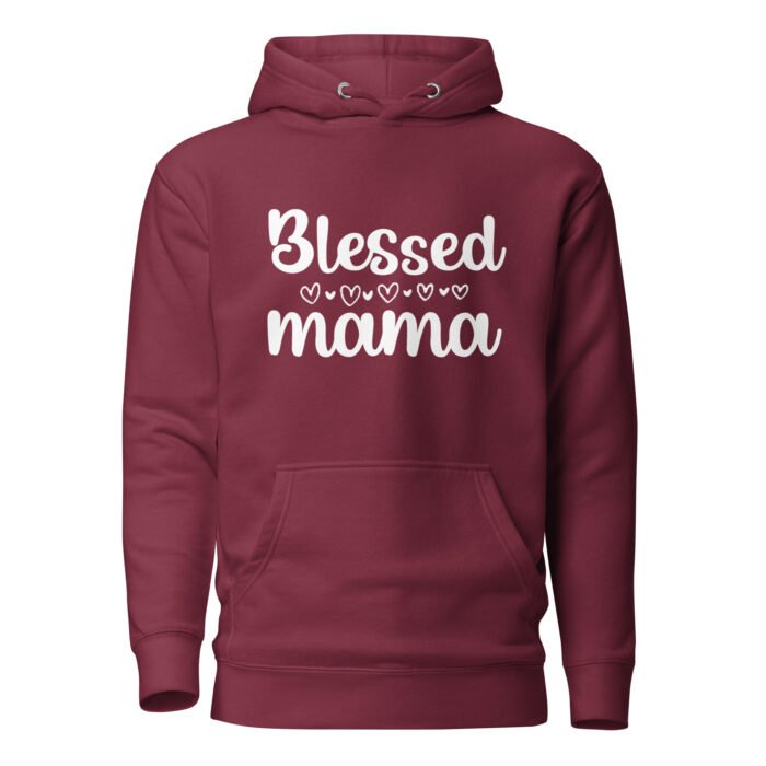 unisex premium hoodie maroon front 661908c66ea58 - Mama Clothing Store - For Great Mamas