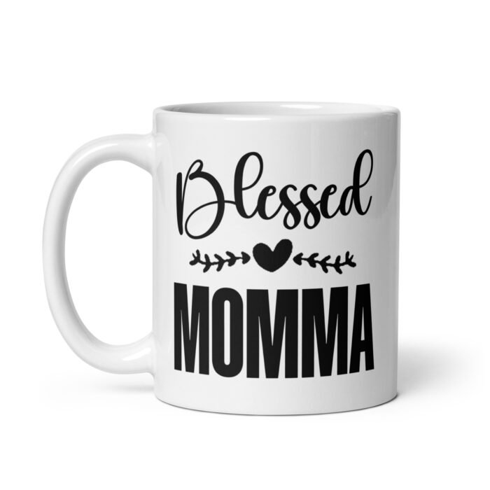 white glossy mug white 11 oz handle on left 661e43602399e - Mama Clothing Store - For Great Mamas
