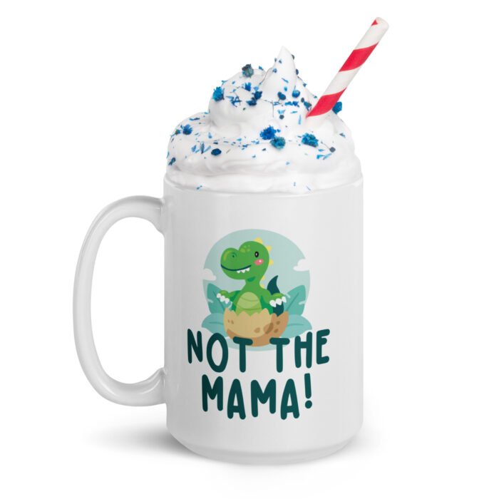 white glossy mug white 15 oz handle on left 660fcab87c40d - Mama Clothing Store - For Great Mamas