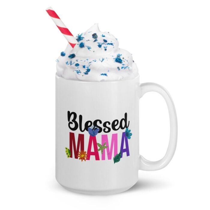 white glossy mug white 15 oz handle on right 6619178716244 - Mama Clothing Store - For Great Mamas