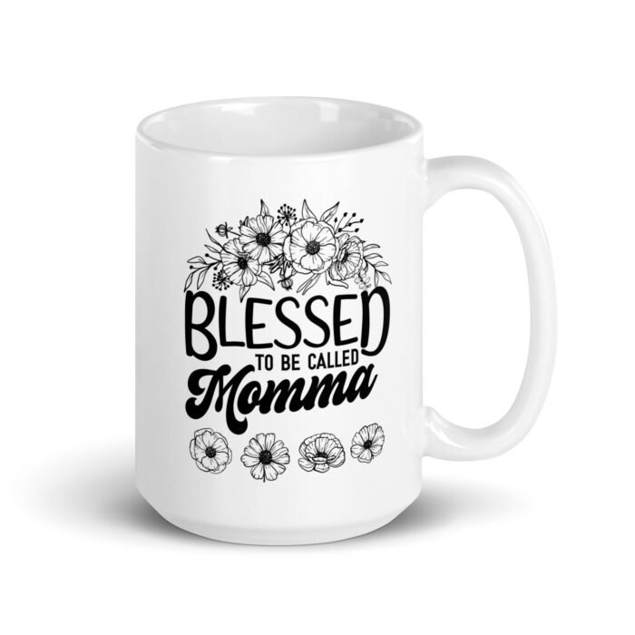 white glossy mug white 15 oz handle on right 66192e2344109 - Mama Clothing Store - For Great Mamas