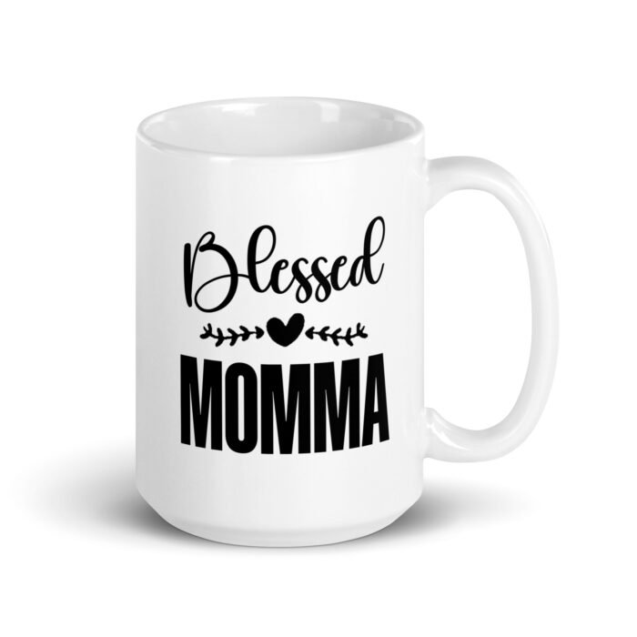 white glossy mug white 15 oz handle on right 661e436023b0d - Mama Clothing Store - For Great Mamas