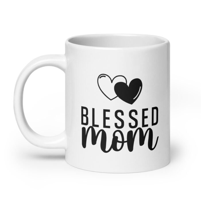 white glossy mug white 20 oz handle on left 6613f8da6fead - Mama Clothing Store - For Great Mamas