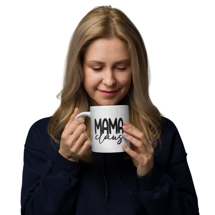 white glossy mug white 20 oz handle on left 661fc43f9352d - Mama Clothing Store - For Great Mamas