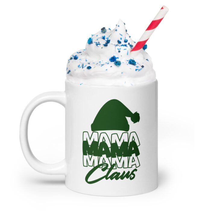 white glossy mug white 20 oz handle on left 66223a87387d8 - Mama Clothing Store - For Great Mamas