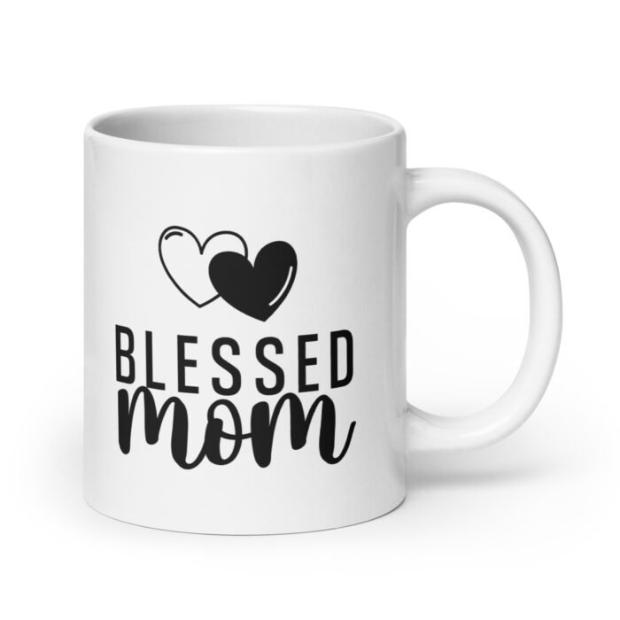 white glossy mug white 20 oz handle on right 6613f8da6fde0 - Mama Clothing Store - For Great Mamas