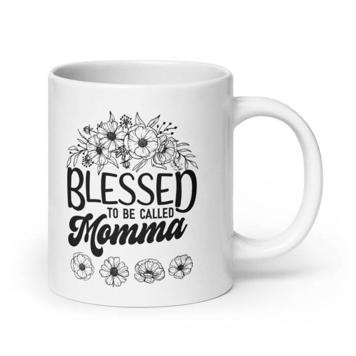 white glossy mug white 20 oz handle on right 66192e23442bf - Mama Clothing Store - For Great Mamas