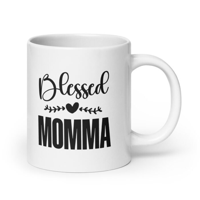 white glossy mug white 20 oz handle on right 661e436023cc3 - Mama Clothing Store - For Great Mamas