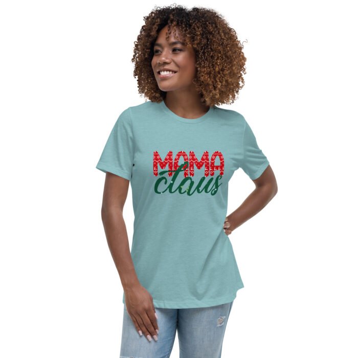 womens relaxed t shirt heather blue lagoon front 662262c4e7176 - Mama Clothing Store - For Great Mamas