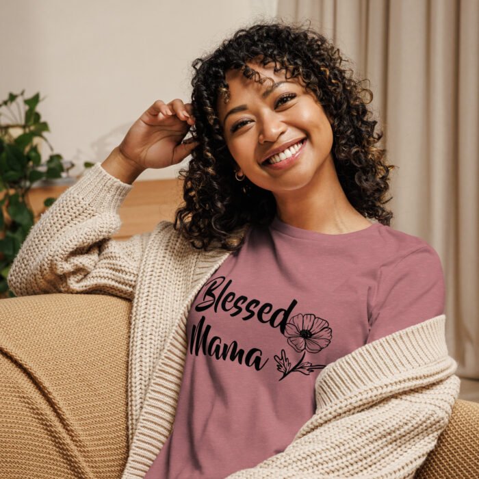 womens relaxed t shirt heather mauve front 66193a600b47d - Mama Clothing Store - For Great Mamas